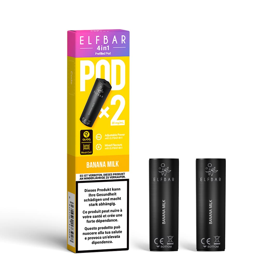 4 in 1 2x2ml Pods (20mg) Banana Milk