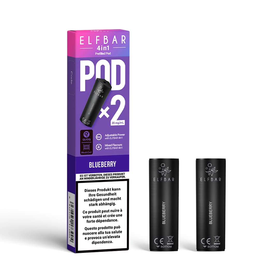 4 in 1 2x2ml Pods (20mg) Blueberry