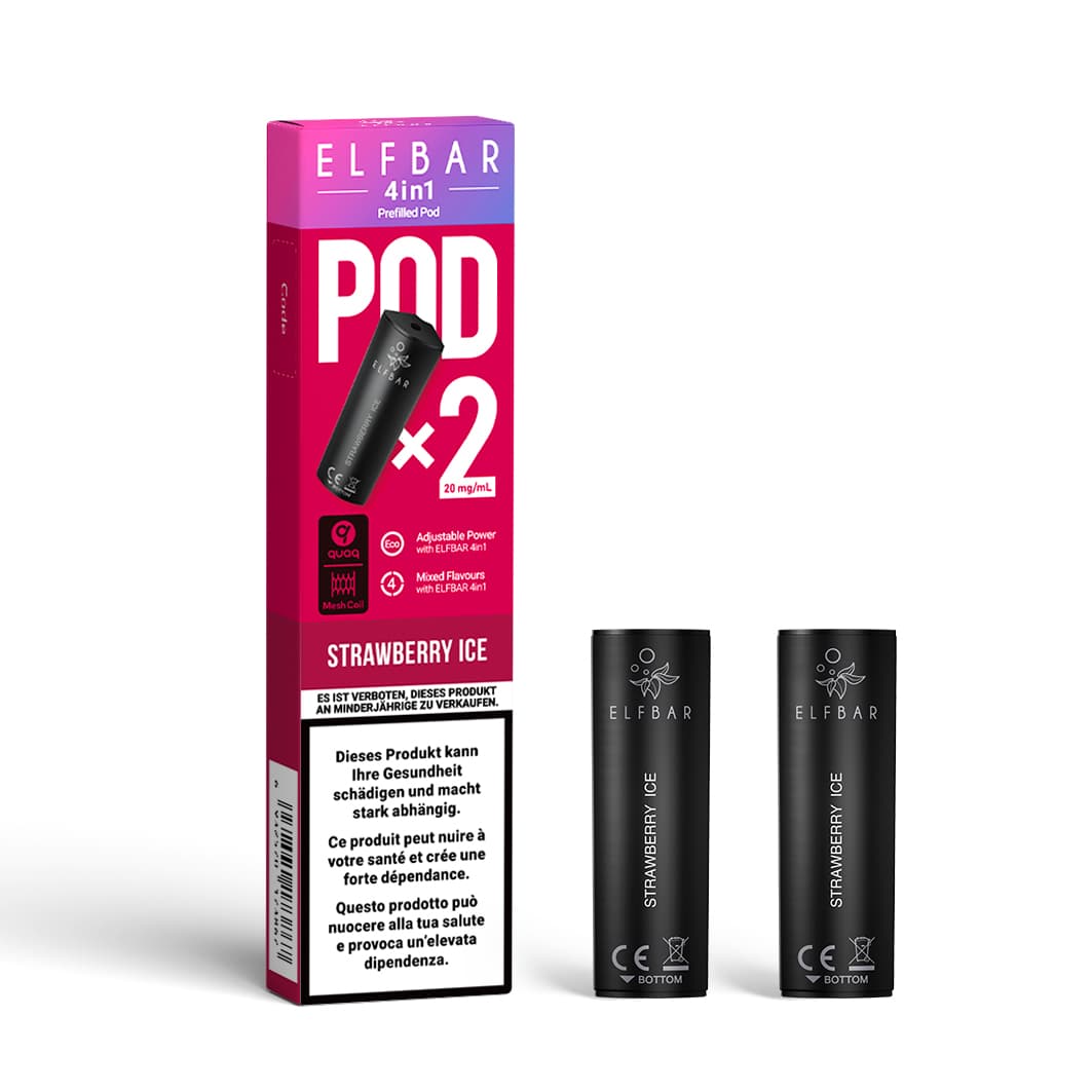 4 in 1 2x2ml Pods (20mg) Strawberry Ice
