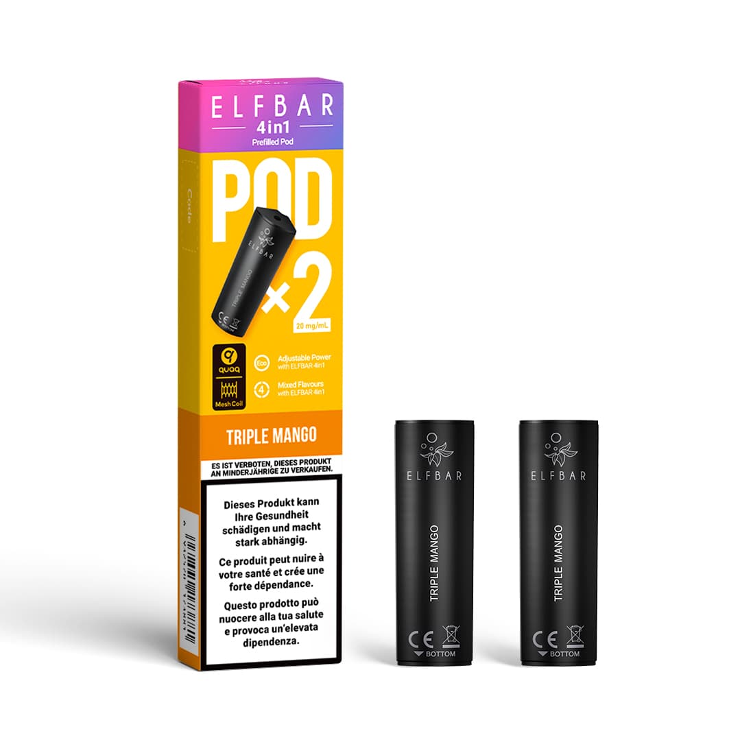 4 in 1 2x2ml Pods (20mg) Triple Mango