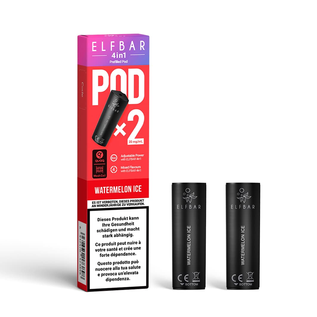 4 in 1 2x2ml Pods (20mg) Watermelon Ice