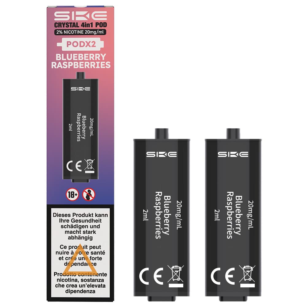 4 in 1 2x2ml Pods (20mg) Blueberry Raspberry Ice