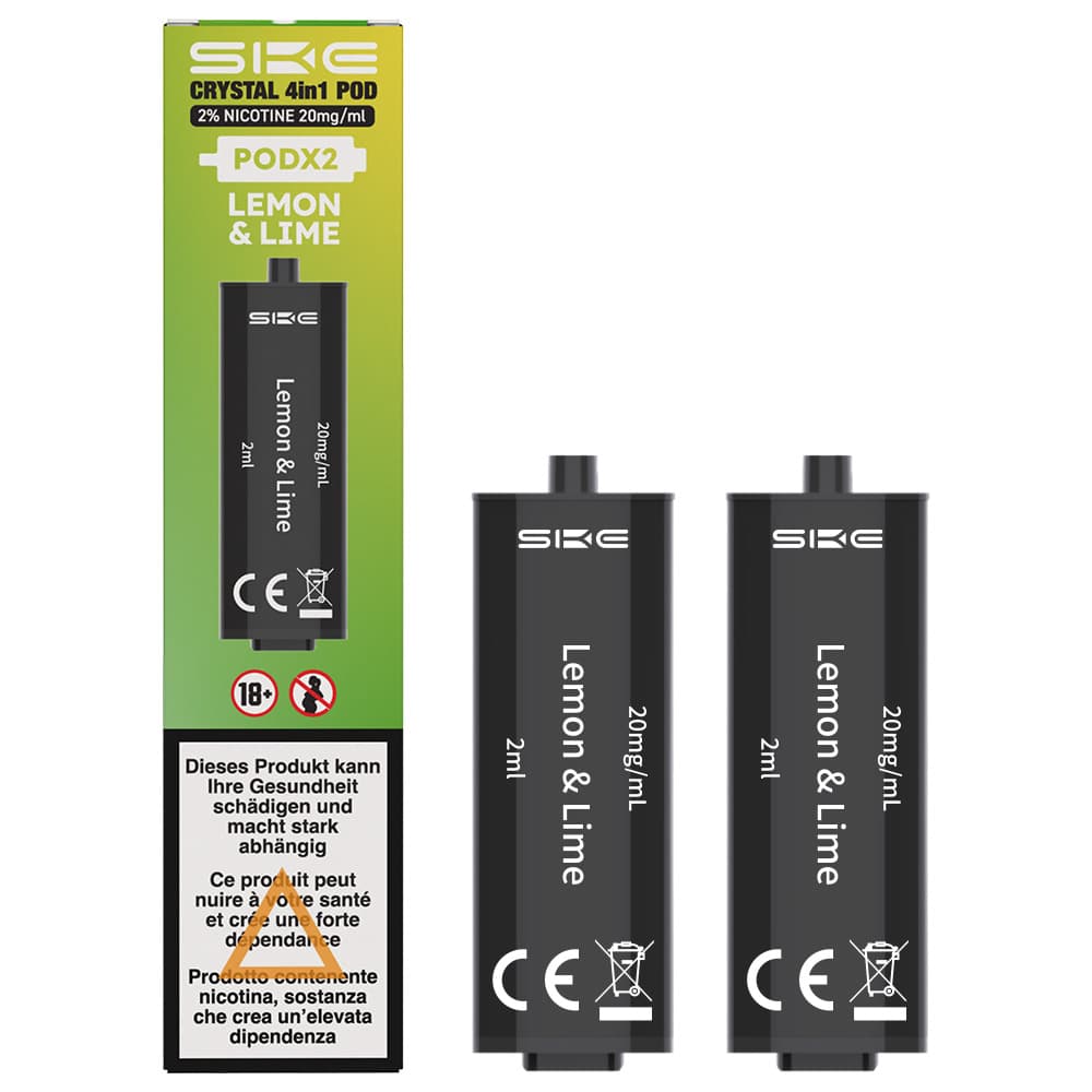 4 in 1 2x2ml Pods (20mg) Lemon Lime Ice