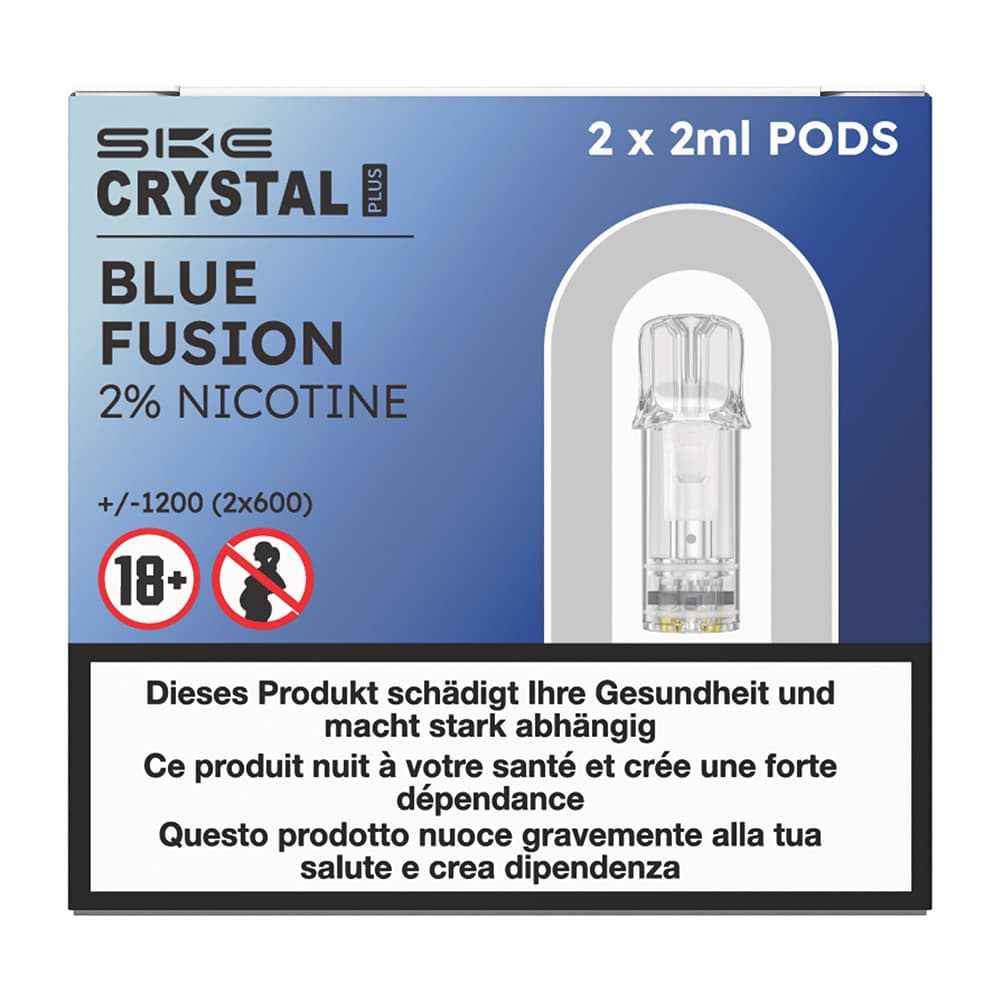 Plus 2 x 2ml Pods (20mg) Blue Fusion