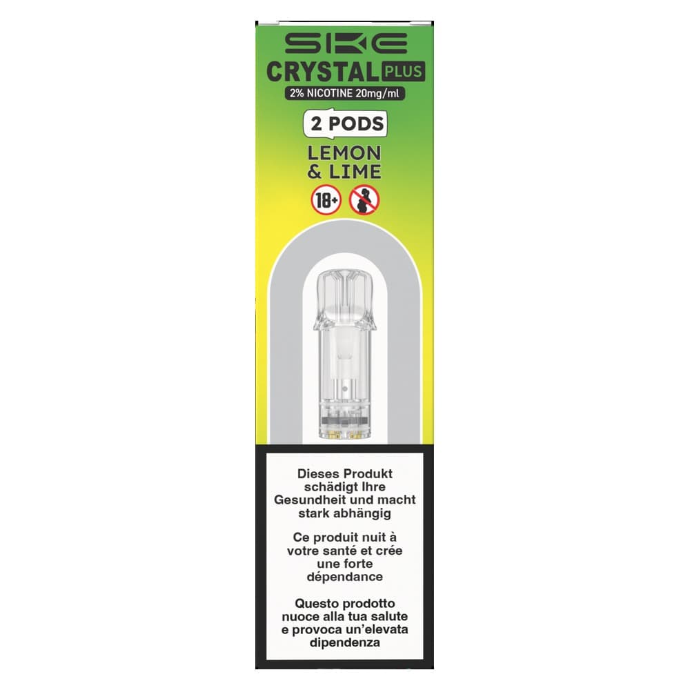Plus 2 x 2ml Pods (20mg) Lemon Lime (Vertical)