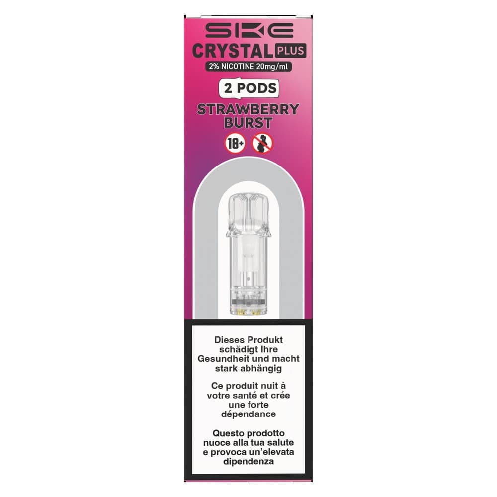 Plus 2 x 2ml Pods (20mg) Strawberry Burst (Vertical)