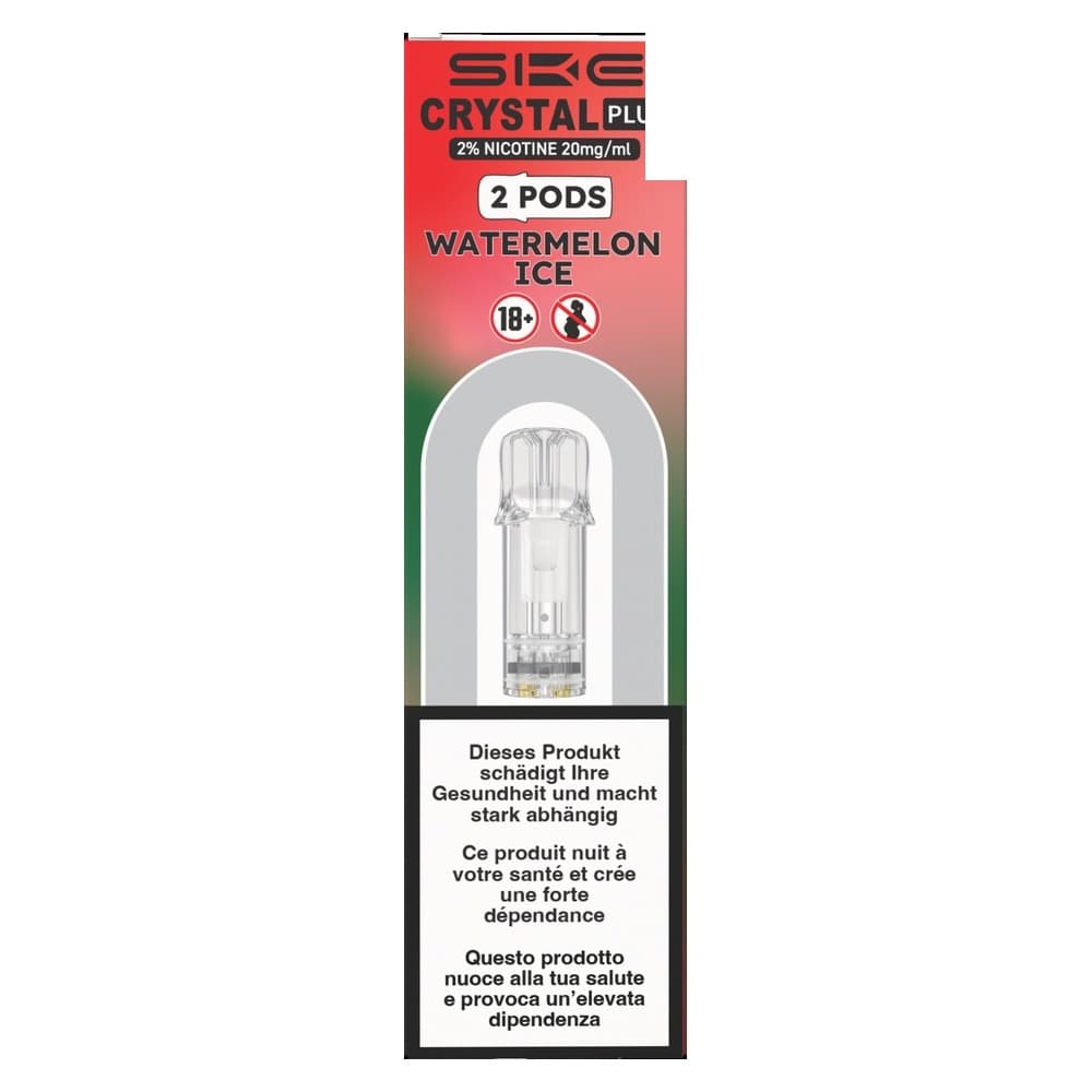 Plus 2 x 2ml Pods (20mg) Watermelon Ice (Vertical)
