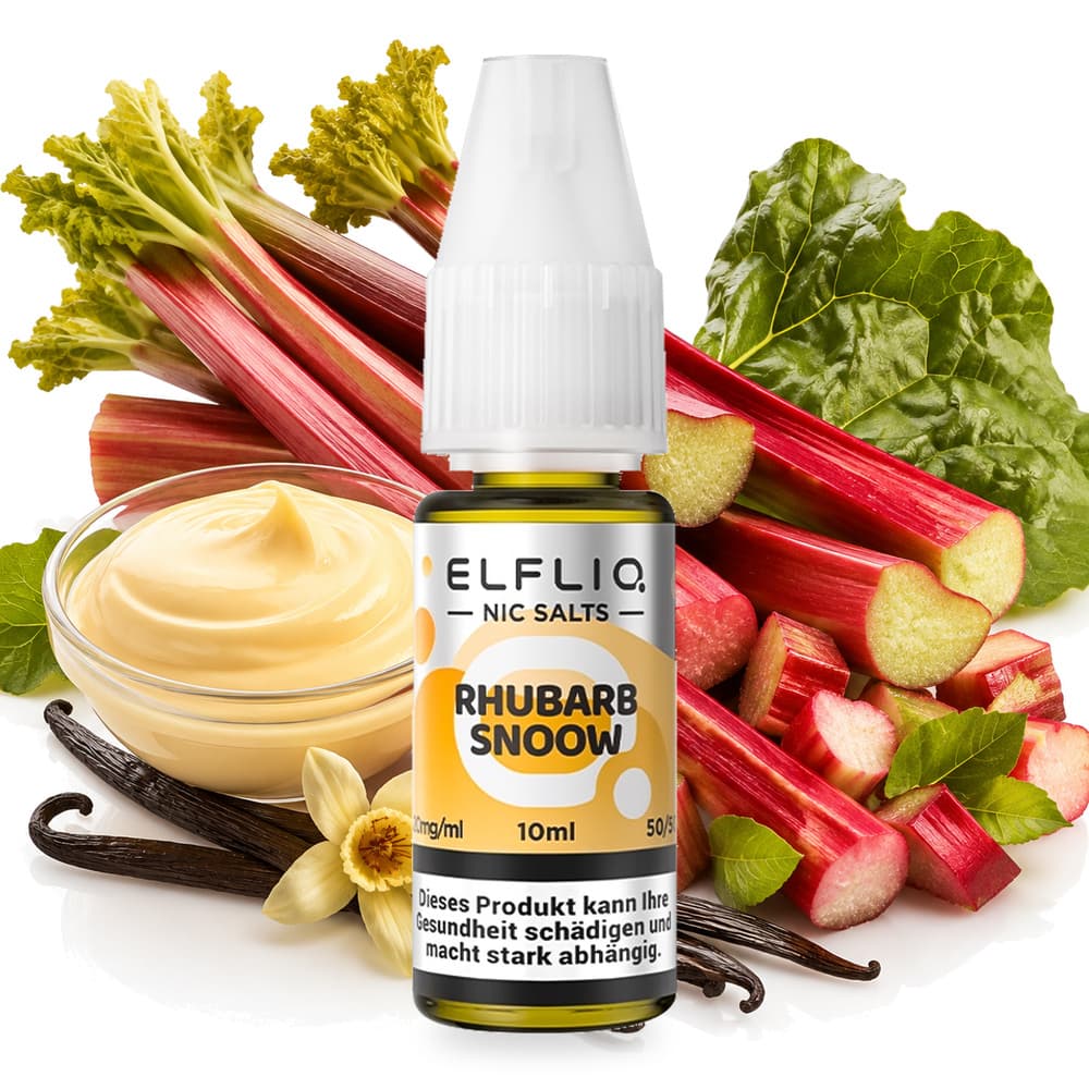 ELFBAR Elfliq (20mg) - Rhubarb Snoow E-Liquid – PouchVape.ch