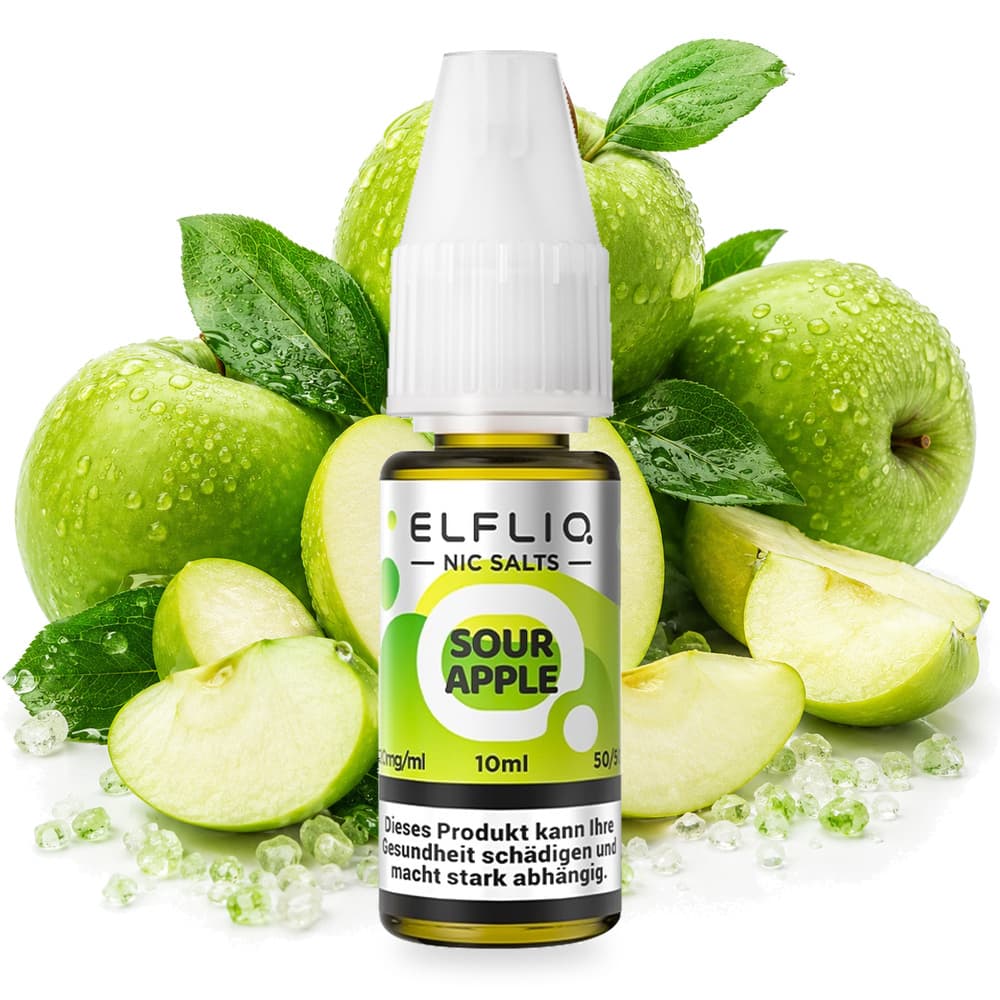 ELFBAR Elfliq (20mg) - Sour Apple E-Liquid – PouchVape.ch