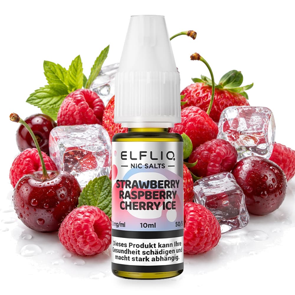 ELFBAR Elfliq (20mg) - Strawberry Raspberry Cherry ICE E-Liquid – PouchVape.ch