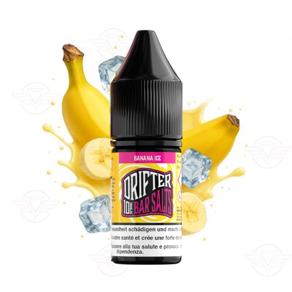 Drifter Bar Salt Liquid 10mg 10ml - Banana Ice E-Liquid – PouchVape.ch