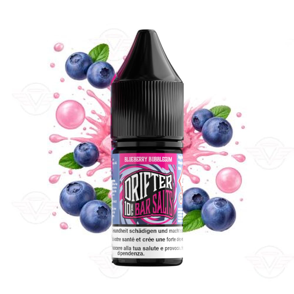 Drifter Bar Salt Liquid 10mg 10ml - Blueberry Bubblegum E-Liquid – PouchVape.ch