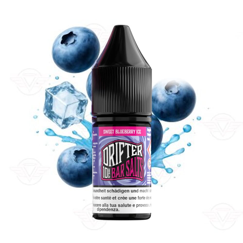 Drifter Bar Salt Liquid 10mg 10ml - Sweet Blueberry Ice E-Liquid – PouchVape.ch