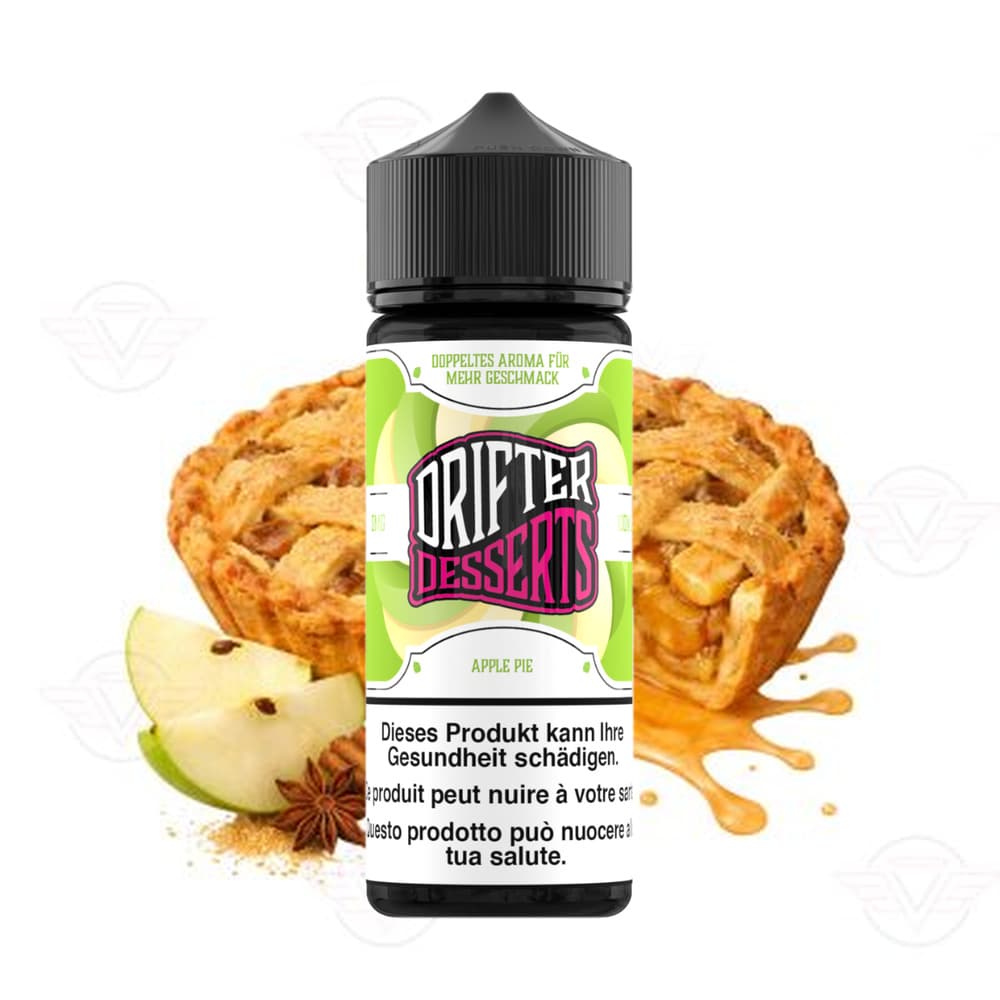 Drifter Dessert Bar Juice Shortfill 0mg 100ml - Apple Pie E-Liquid – PouchVape.ch