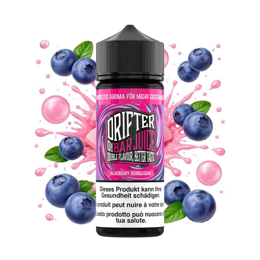 Drifter Bar Juice Shortfill 0mg 100ml - Blueberry Bubblegum E-Liquid – PouchVape.ch