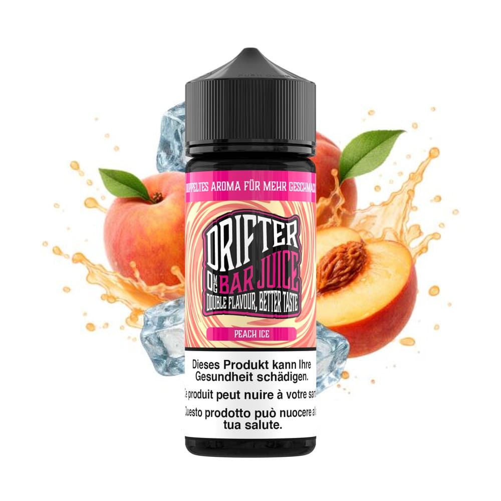Drifter Bar Juice Shortfill 0mg 100ml - Peach Ice E-Liquid – PouchVape.ch