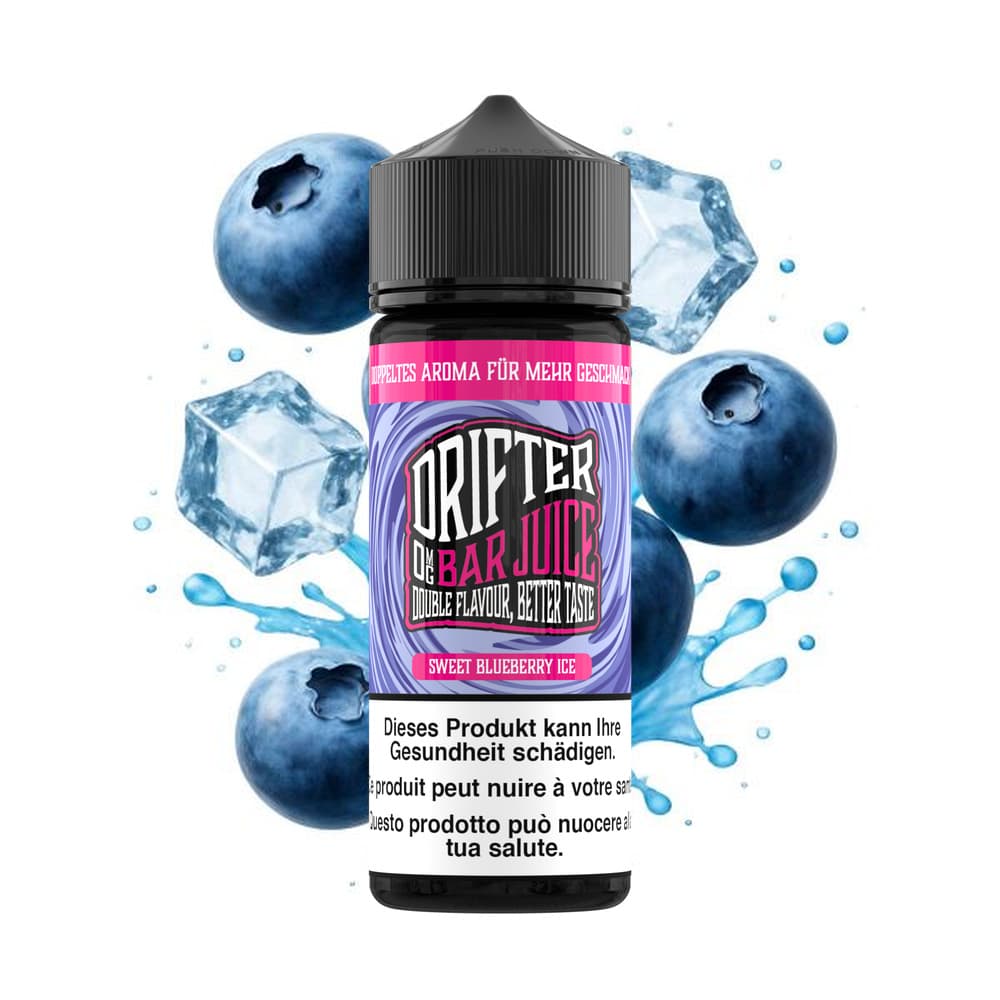 Drifter Bar Juice Shortfill 0mg 100ml - Sweet Blueberry Ice E-Liquid – PouchVape.ch
