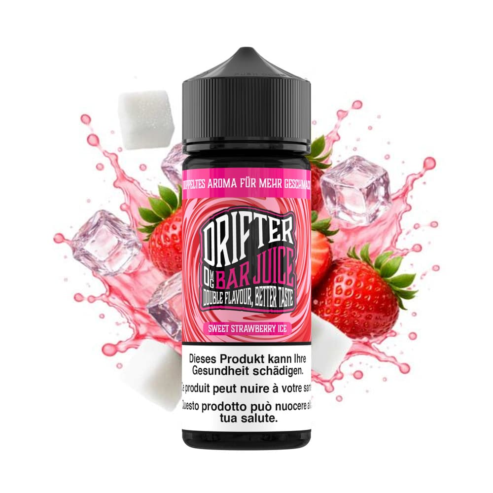 Drifter Bar Juice Shortfill 0mg 100ml - Sweet Strawberry Ice E-Liquid – PouchVape.ch