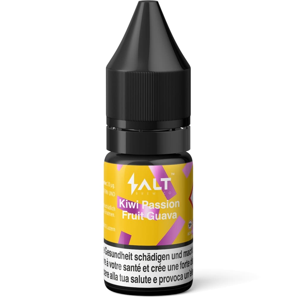 Salt Brew Liquid 10mg 10ml - Kiwi Passion Fruit Guava E-Liquid – PouchVape.ch