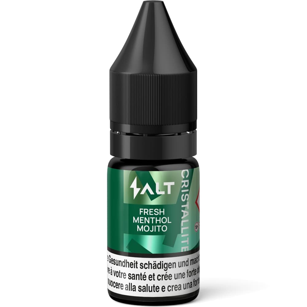 Salt Cristallite Liquid 20mg 10ml - Fresh Menthol Mojito E-Liquid – PouchVape.ch