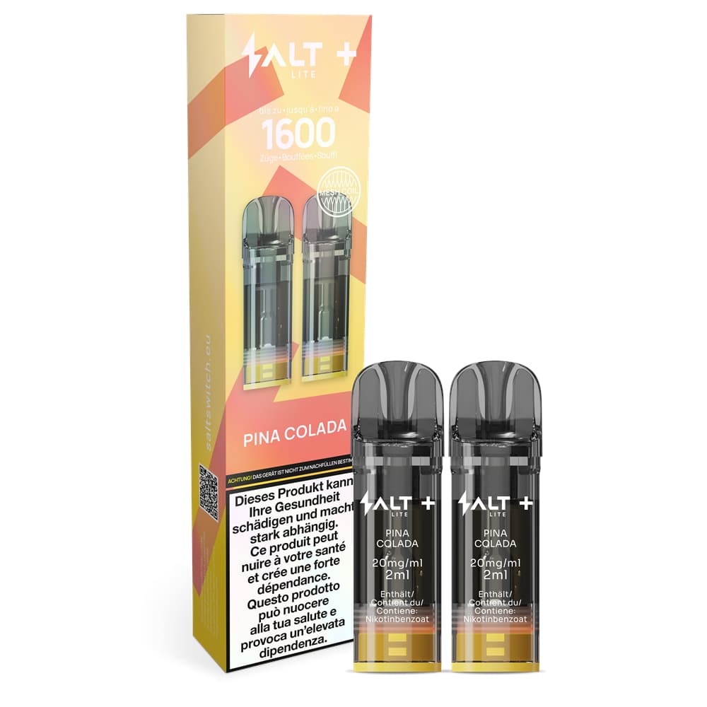 Salt Plus Lite Pods 2 x 2ml (20mg) - Pina Colada Podsystem – PouchVape.ch