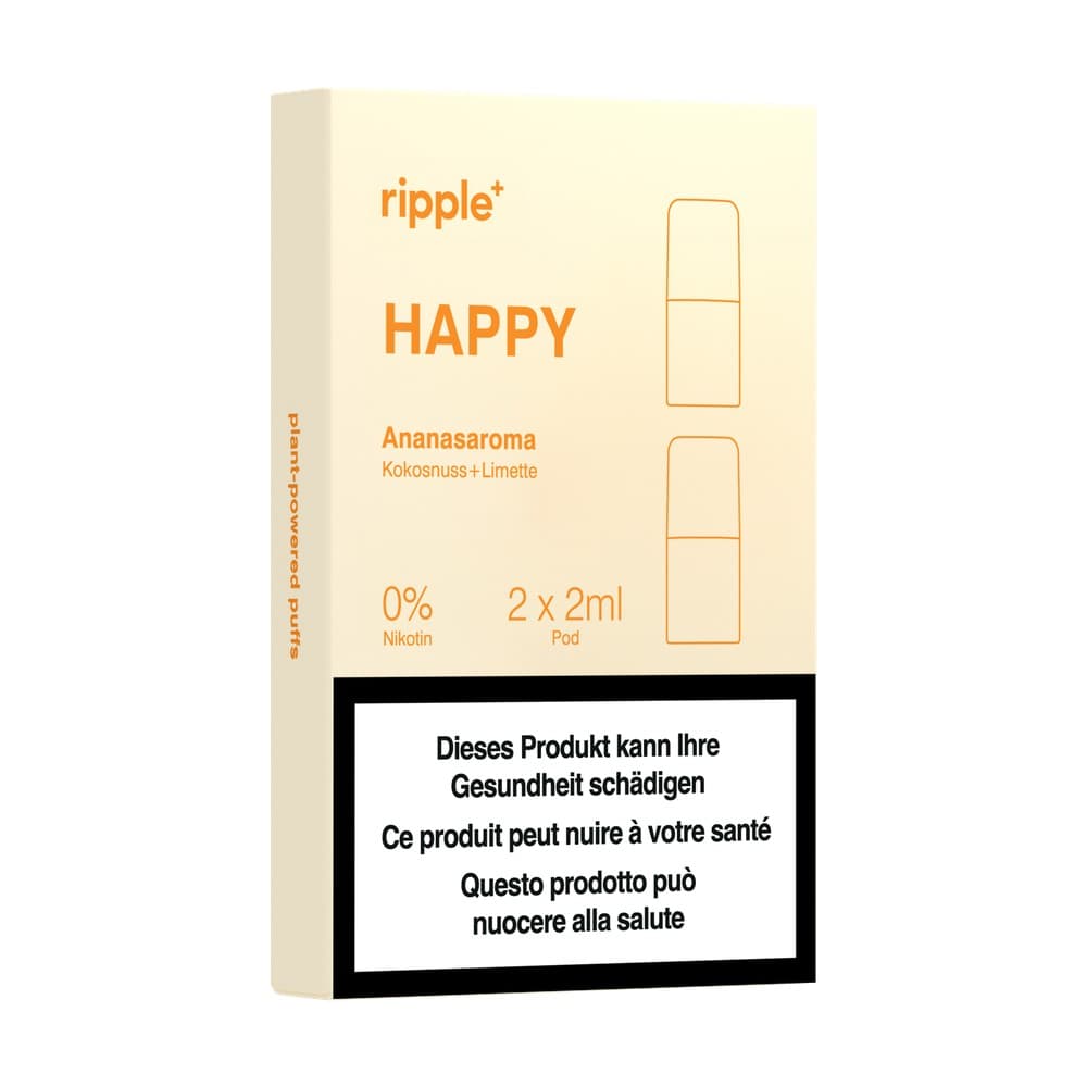 2 x 2ml HAPPY Pod Pineapple aroma + coconut and lime