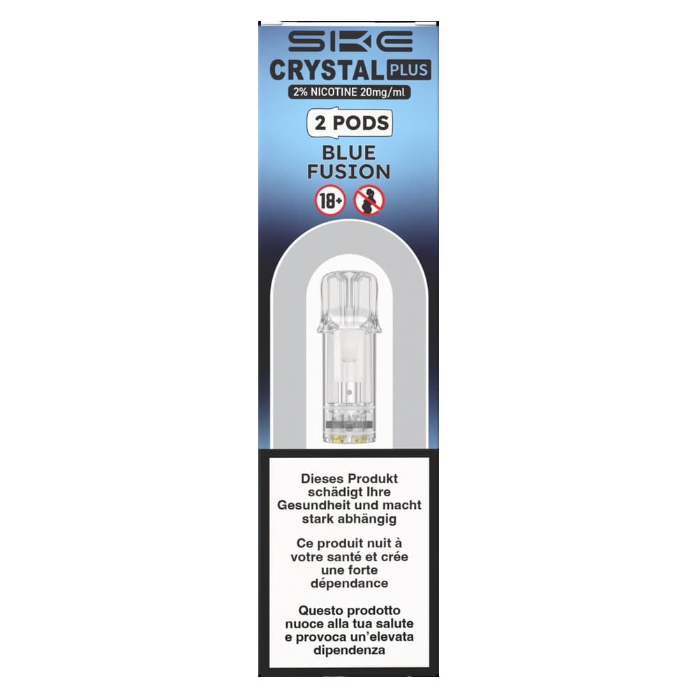 SKE Crystal Plus 2 x 2ml Pods (20mg) - Blue Fusion (Vertical) Podsystem – PouchVape.ch