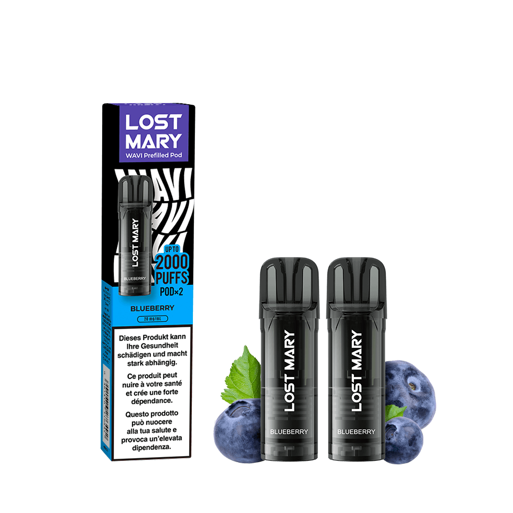 LOST MARY WAVI Pod 2 x 2ml Pods (20mg) - Blueberry Podsystem – PouchVape.ch