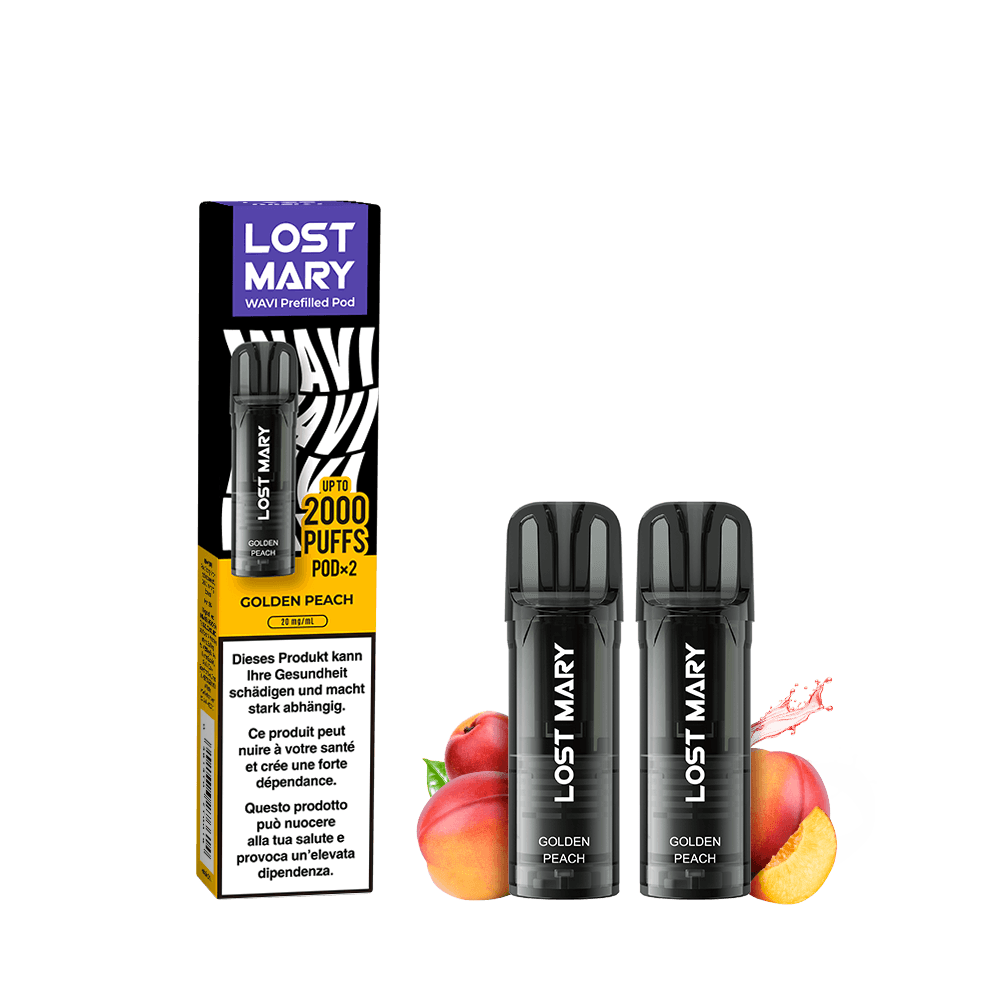 LOST MARY WAVI Pod 2 x 2ml Pods (20mg) - Golden Peach Podsystem – PouchVape.ch