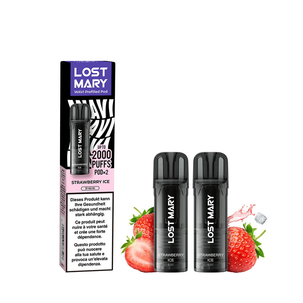 LOST MARY WAVI Pod 2 x 2ml Pods (20mg) - Strawberry Ice Podsystem – PouchVape.ch