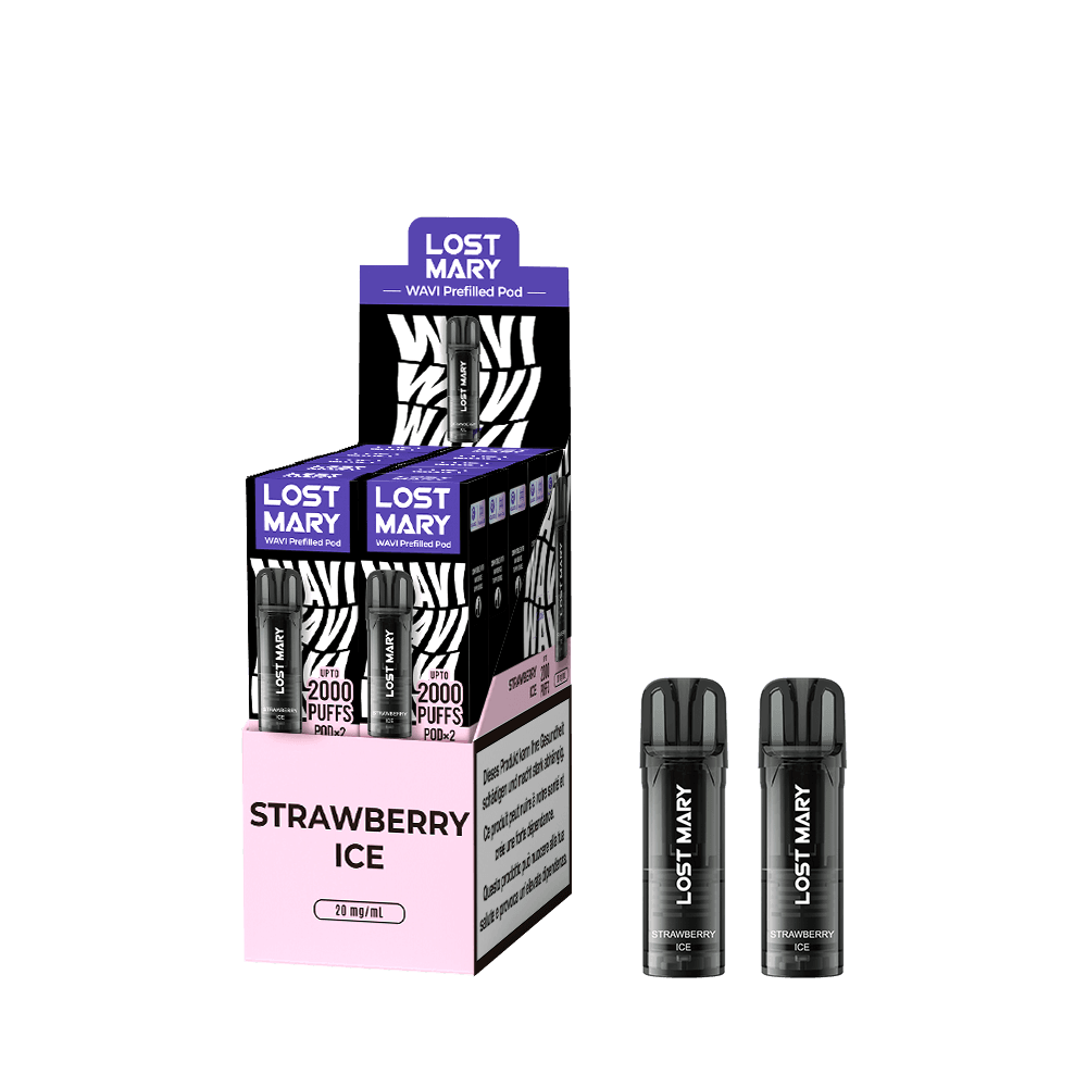 LOST MARY WAVI Pod 2 x 2ml Pods (20mg) - Strawberry Ice Podsystem – PouchVape.ch