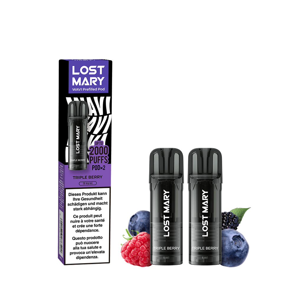 LOST MARY WAVI Pod 2 x 2ml Pods (20mg) - Triple Berry Podsystem – PouchVape.ch