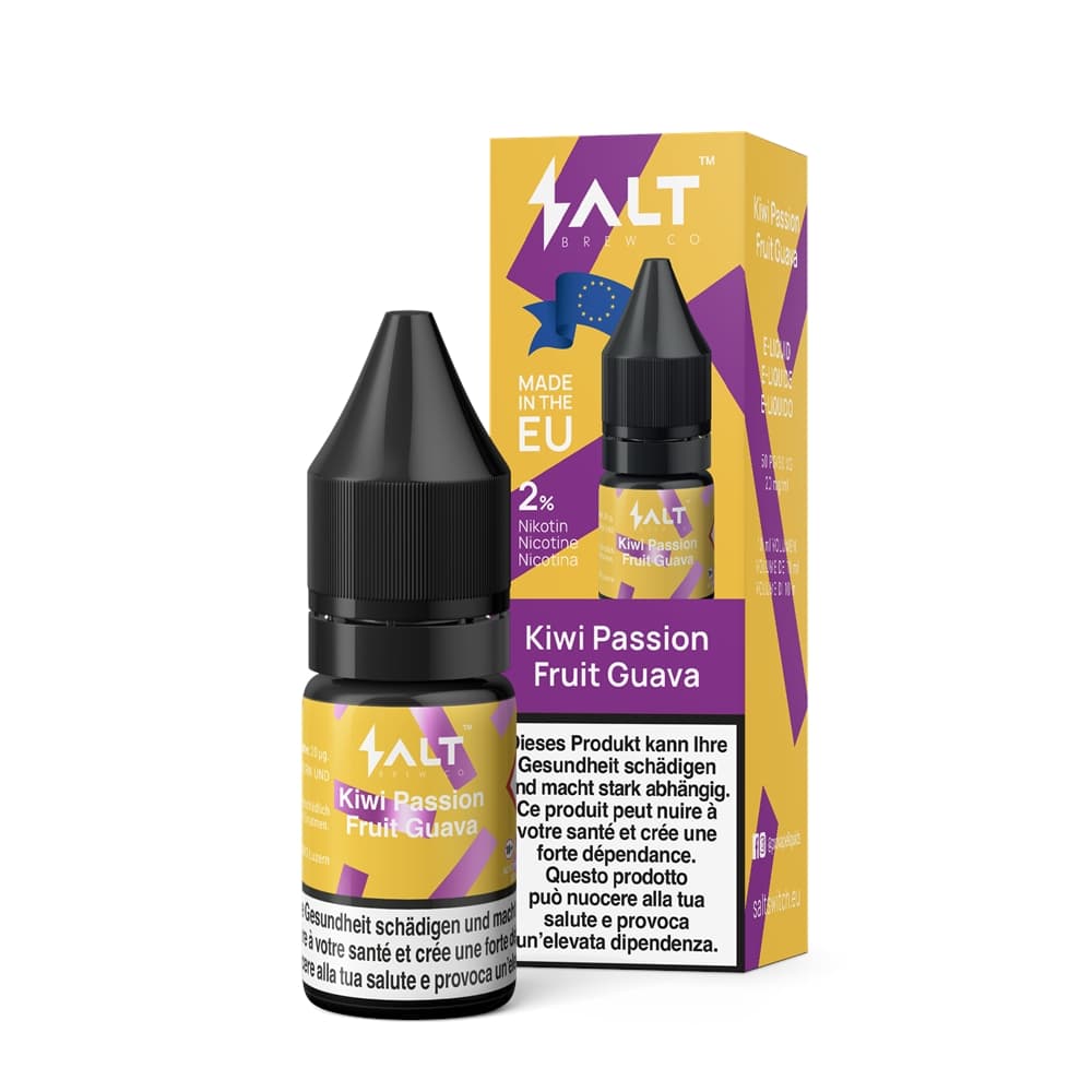 Salt Brew Liquid 20mg 10ml - Kiwi Passion Fruit Guava E-Liquid – PouchVape.ch