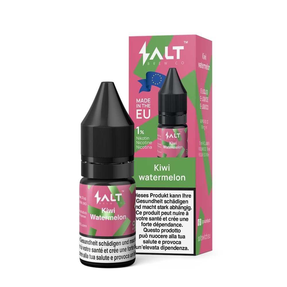 Salt Brew Liquid 10mg 10ml - Kiwi Watermelon E-Liquid – PouchVape.ch